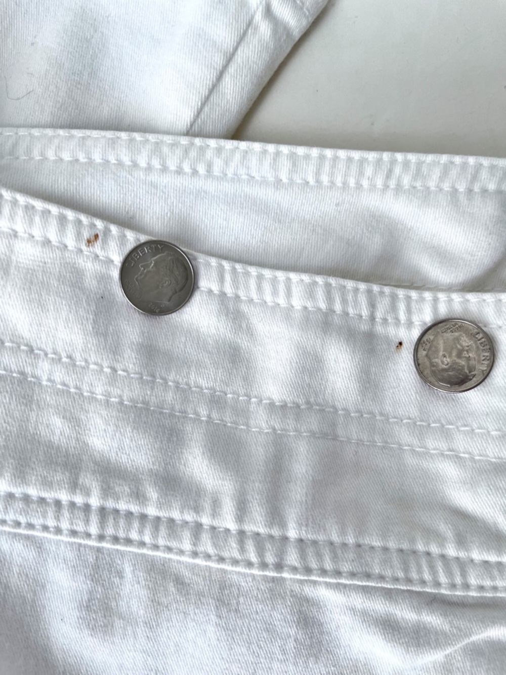 Isda & Co White Cotton Spandex Pants Sz 8 - Picture 5 of 5